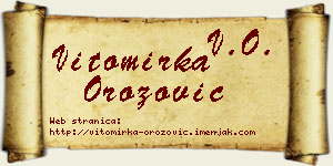 Vitomirka Orozović vizit kartica